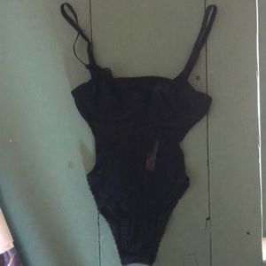 Kat the label free people black lace bodysuit